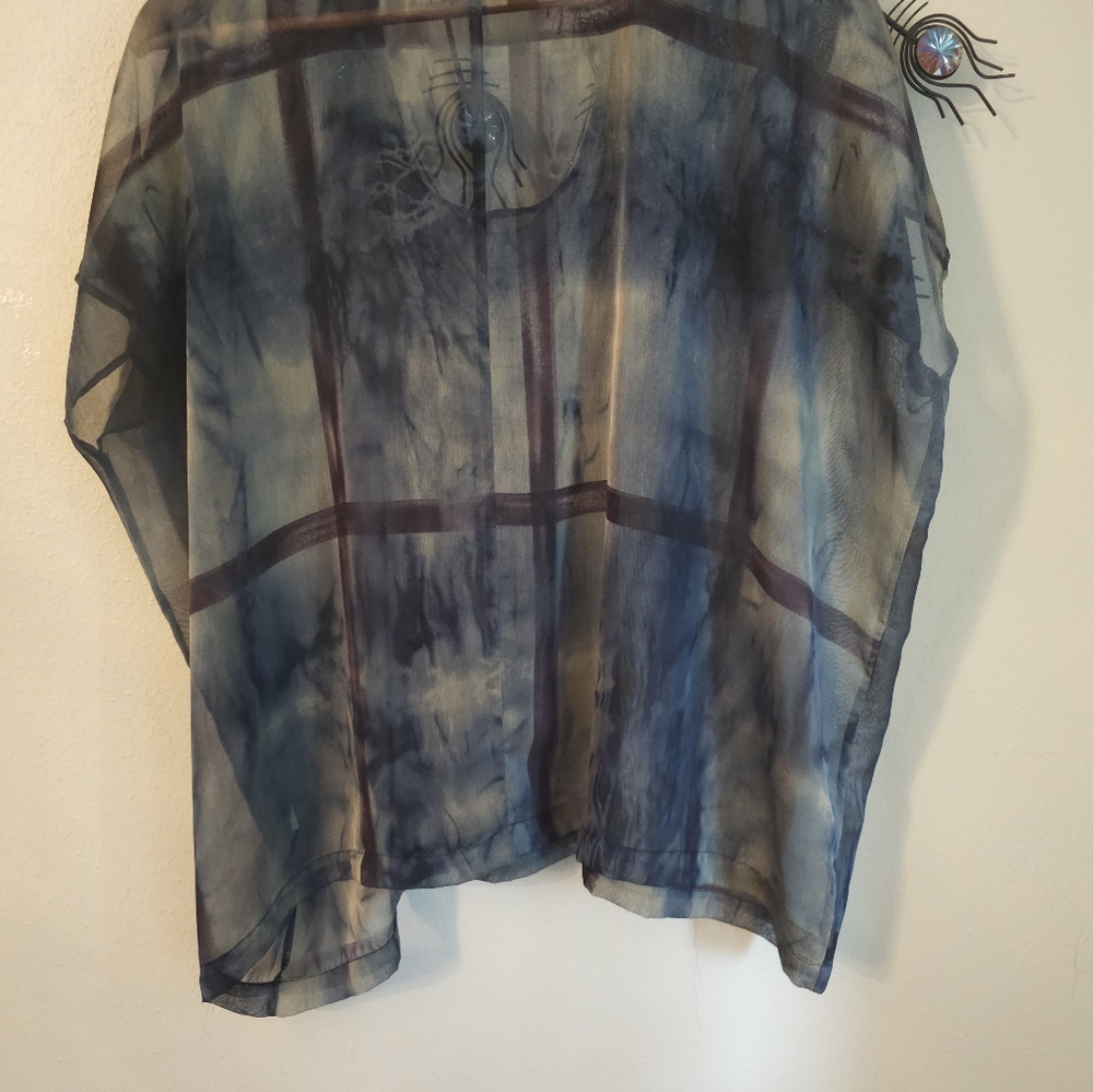 Sheer poncho/blouse